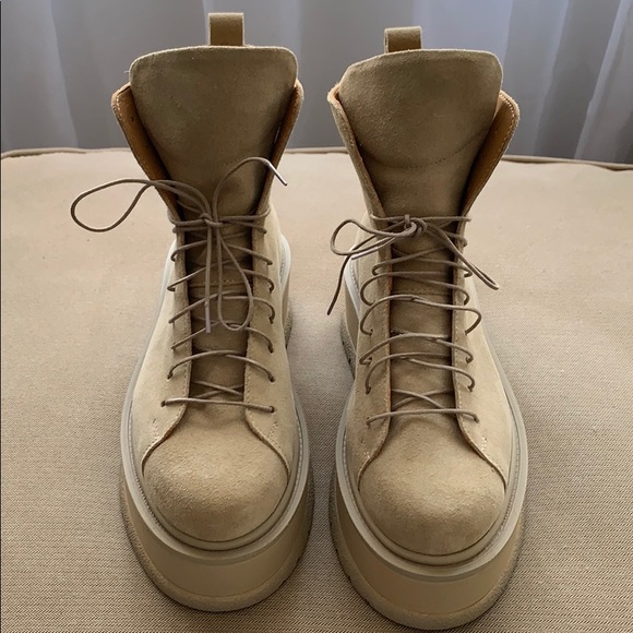 Suede combat boots -size 8.5 - Picture 1 of 13